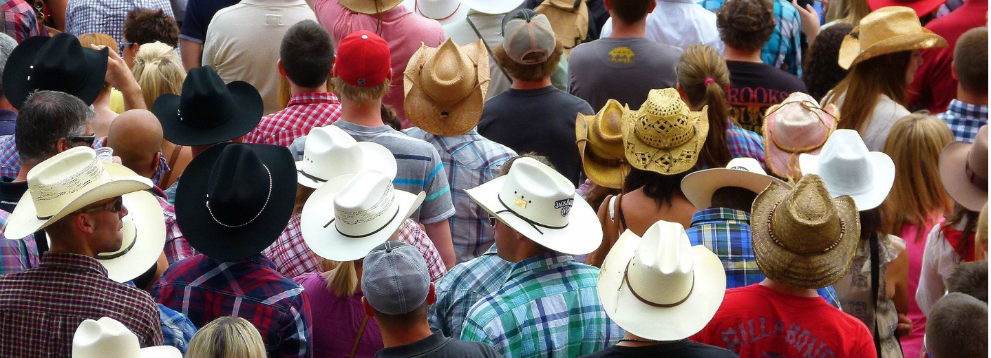 Crowd in Cowboy Hats to Celebrate Calgary Stampede