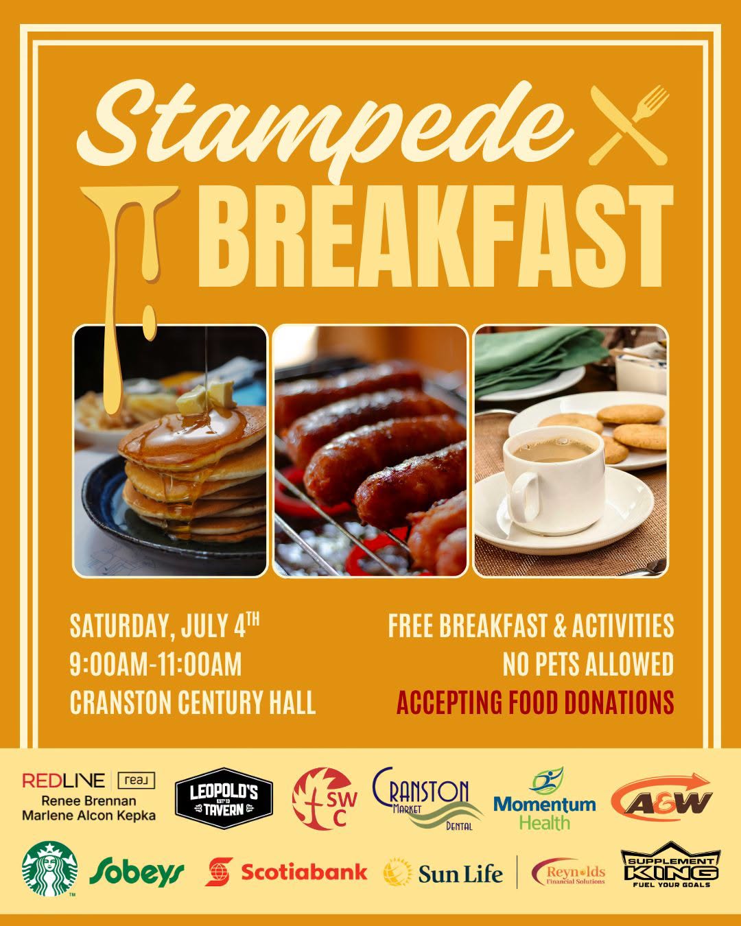 Join Reynolds Financial Solutions for the Cranston Stampede Breakfast!