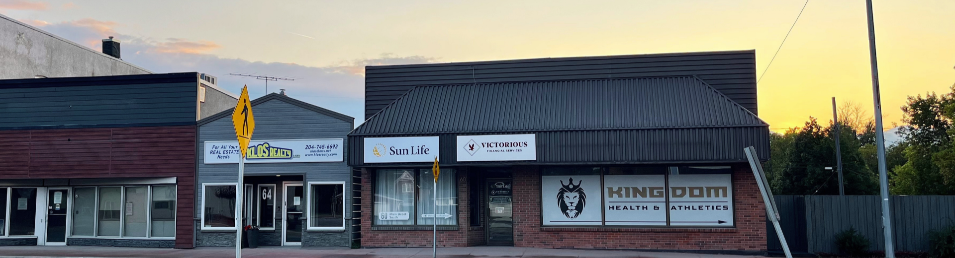 Sun Life Office. Victorious Financial Services Office. Town of Carman, MB.