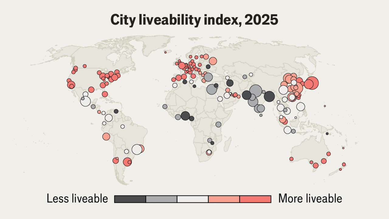 The world’s most liveable cities in 2025