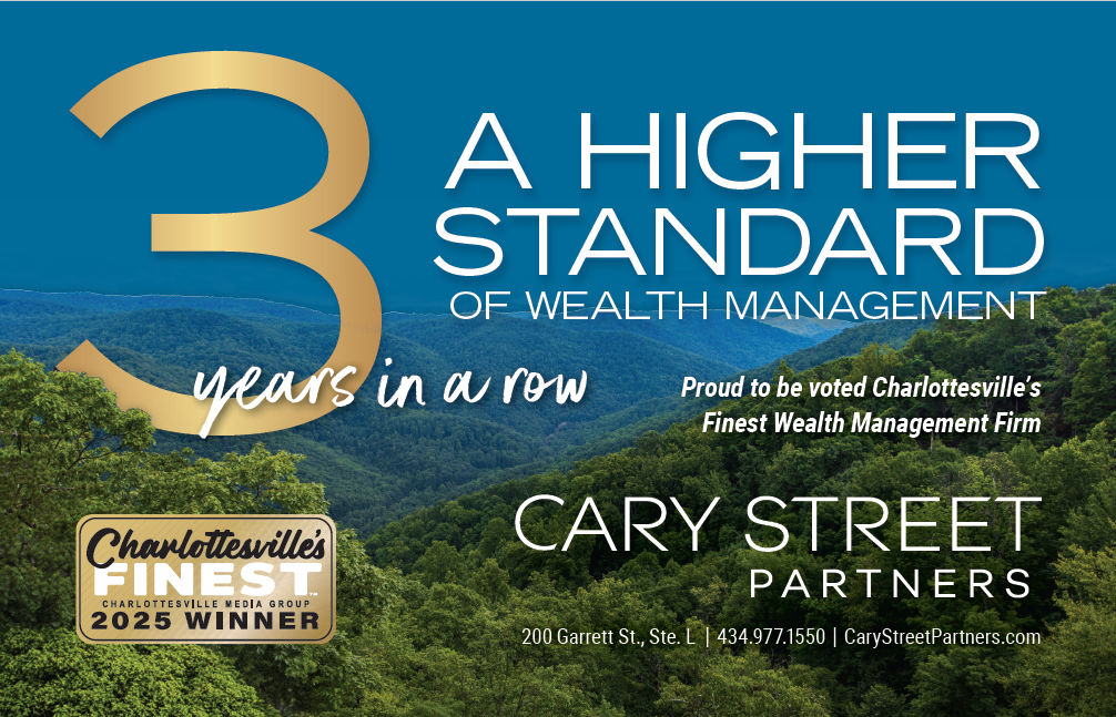 Cary Street Partners Named Charlottesville’s Finest 2025 Top Wealth Management Firm | Cary Street Partners
