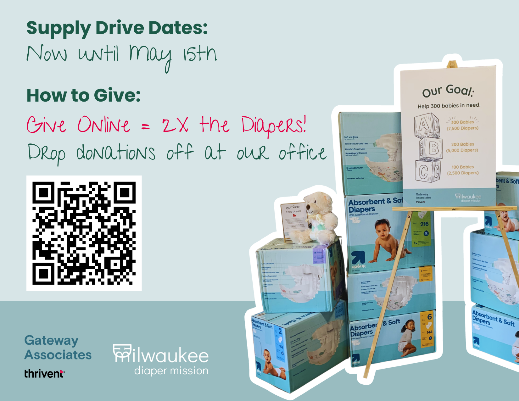 Milwaukee Diaper Mission Mother's Day Drive
