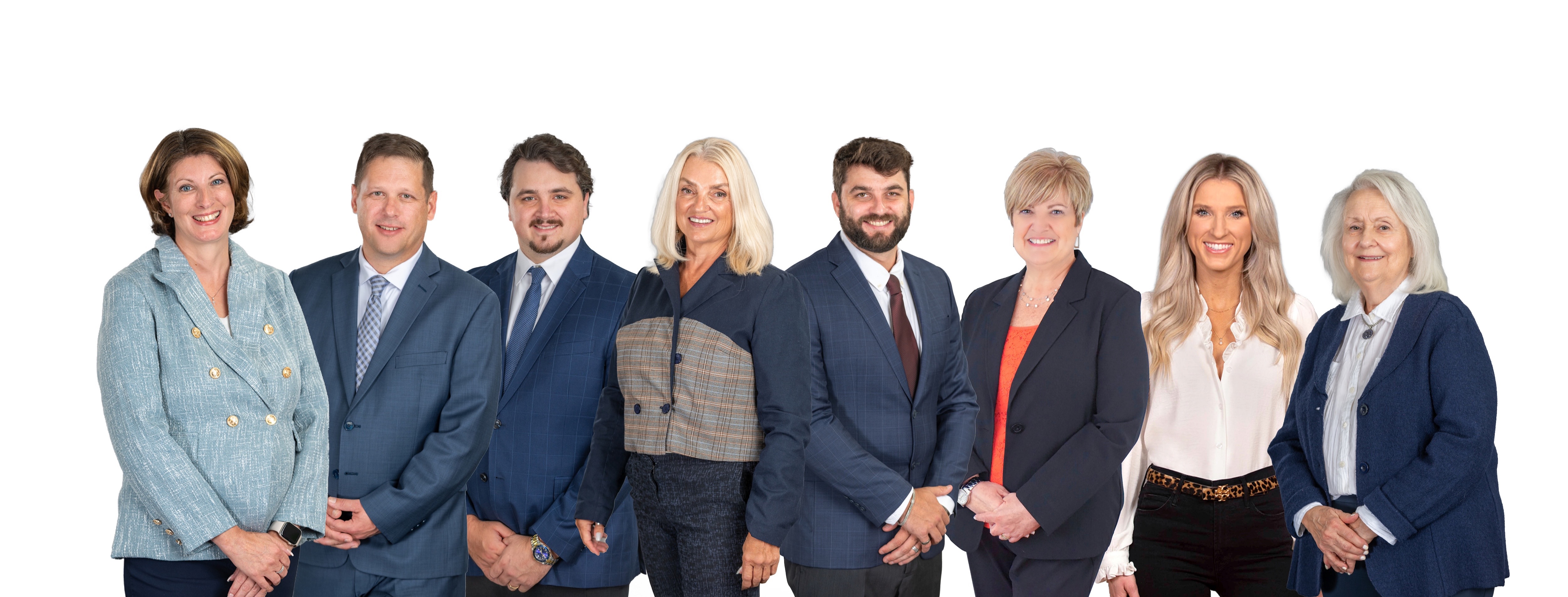 four women and three men in business attire