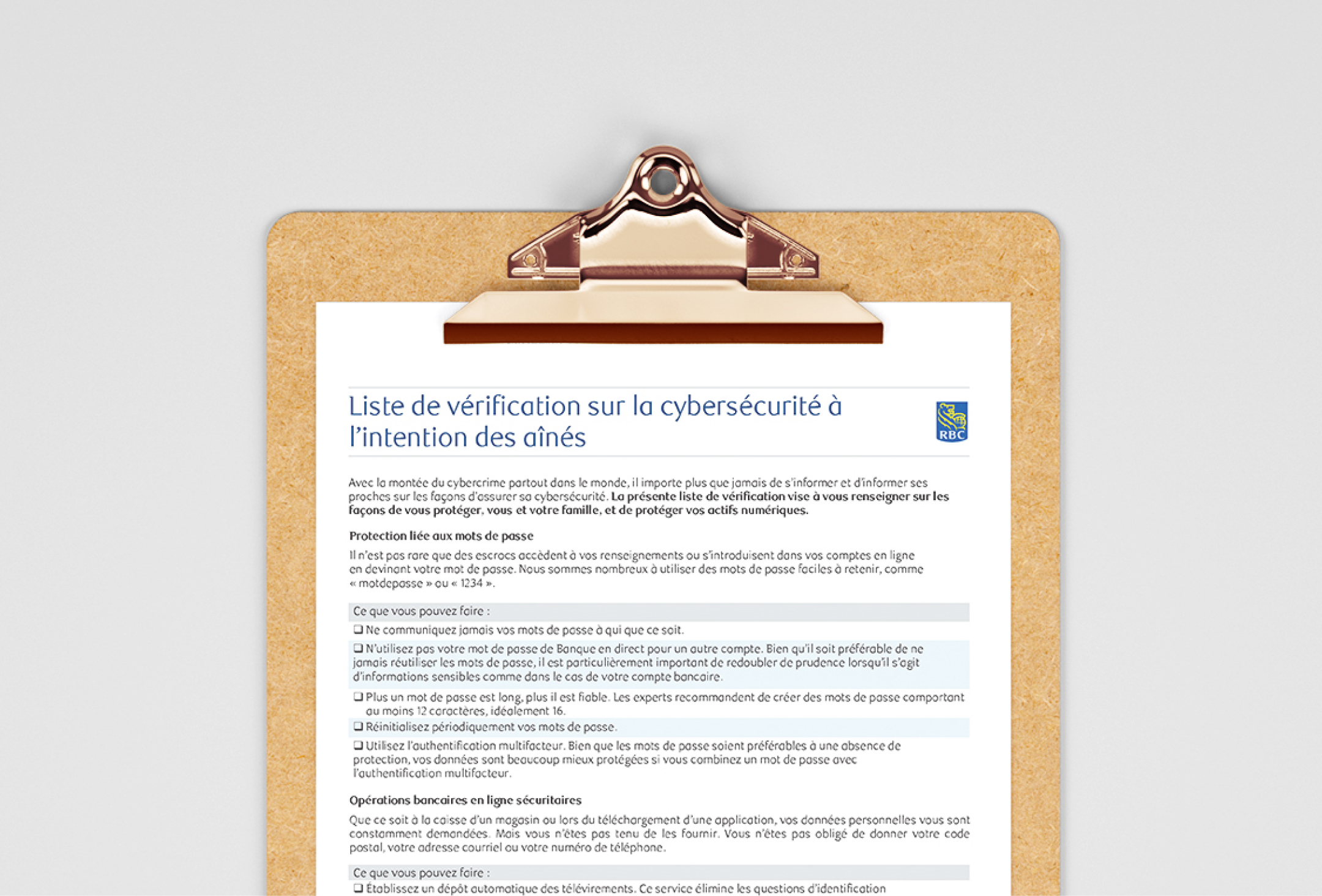 Image pour Liste de vérification sur la cybersécurité à l’intention des aînés