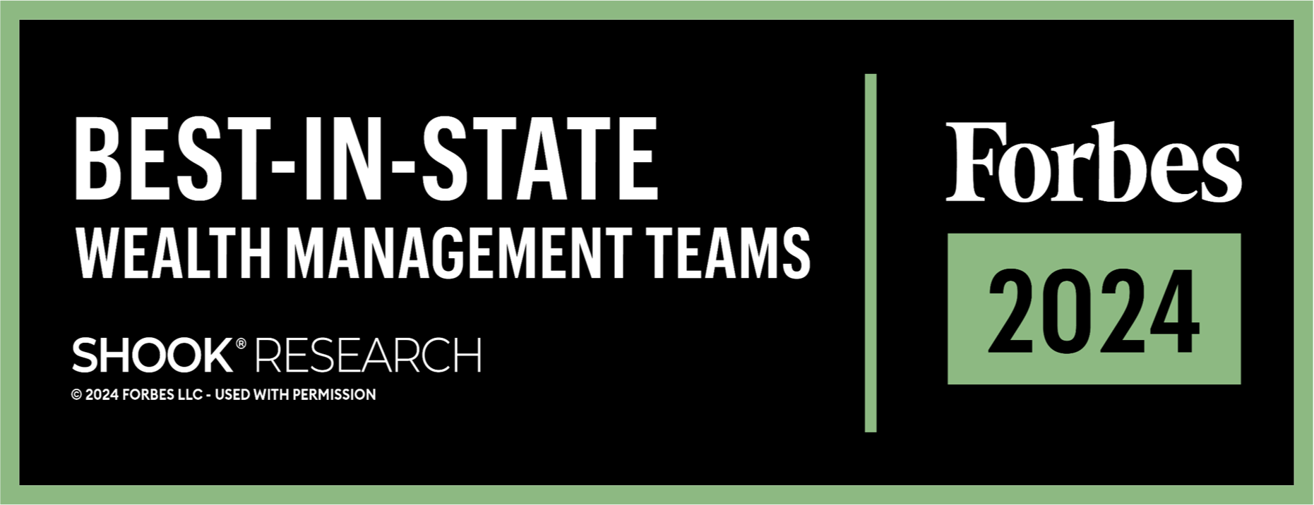Forbes 2024 Best-In-State Wealth Management Team Award Image