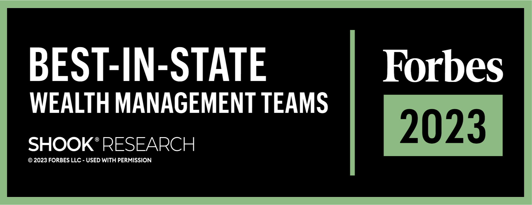 Forbes 2023 Best-In-State Wealth Management Team Award Image