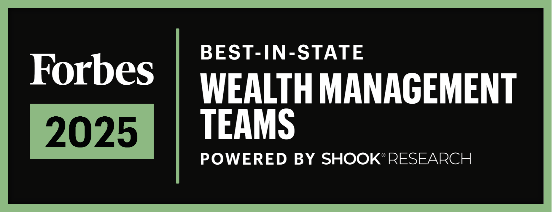Forbes 2025 Best-In-State Wealth Management Team Award Image